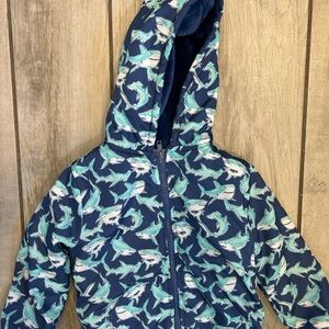 Shark Print Hooded Jacket